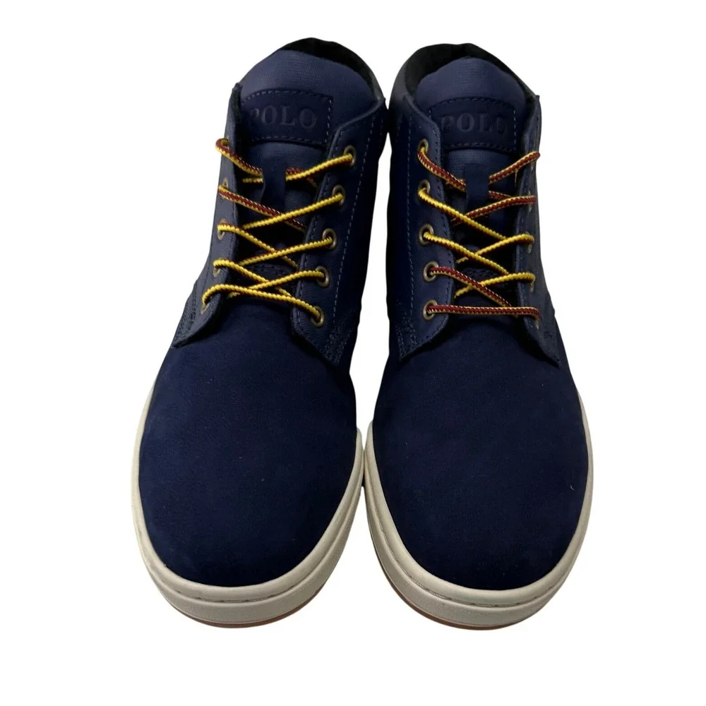 Polo Ralph Lauren Mens Navy Nubuck Shrunken Sneakes Boots Lined Size‎ 9 Sample